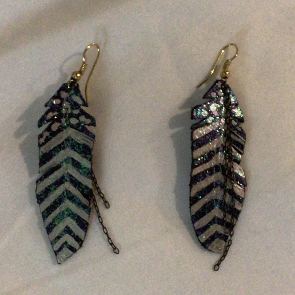 Leather earrings